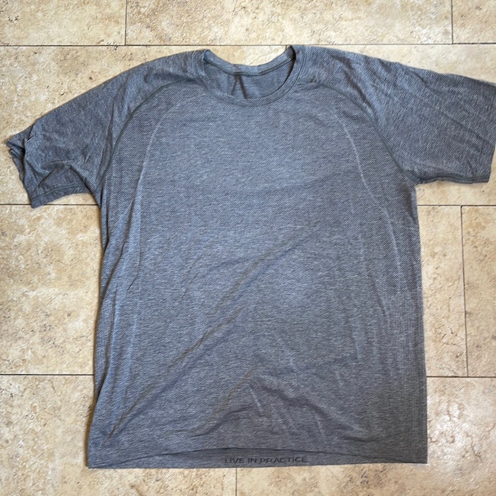 Lululemon Metal Vent Tech Short Sleeve Shirt 2.0 Grey Blue XXL